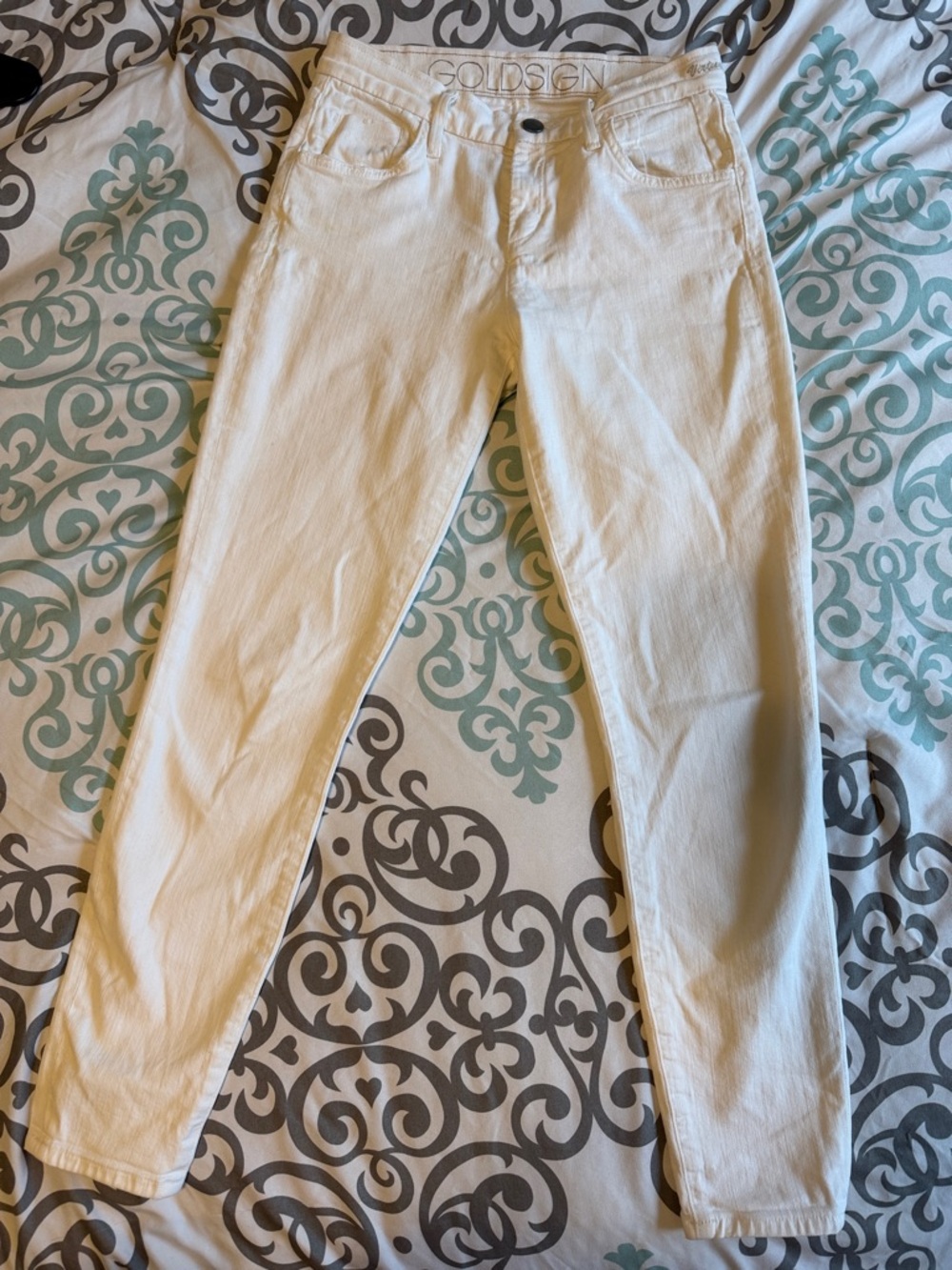 Goldsign Women's White Skinny Jeans